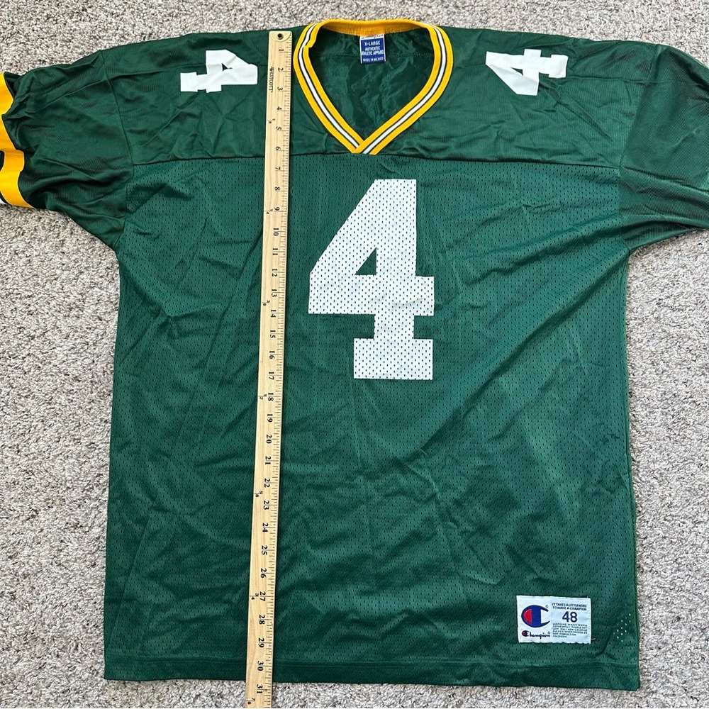 Vintage Brett Favre Green Bay Packers NFL Football Champion Jersey Mens Size 48 - Picture 6 of 10